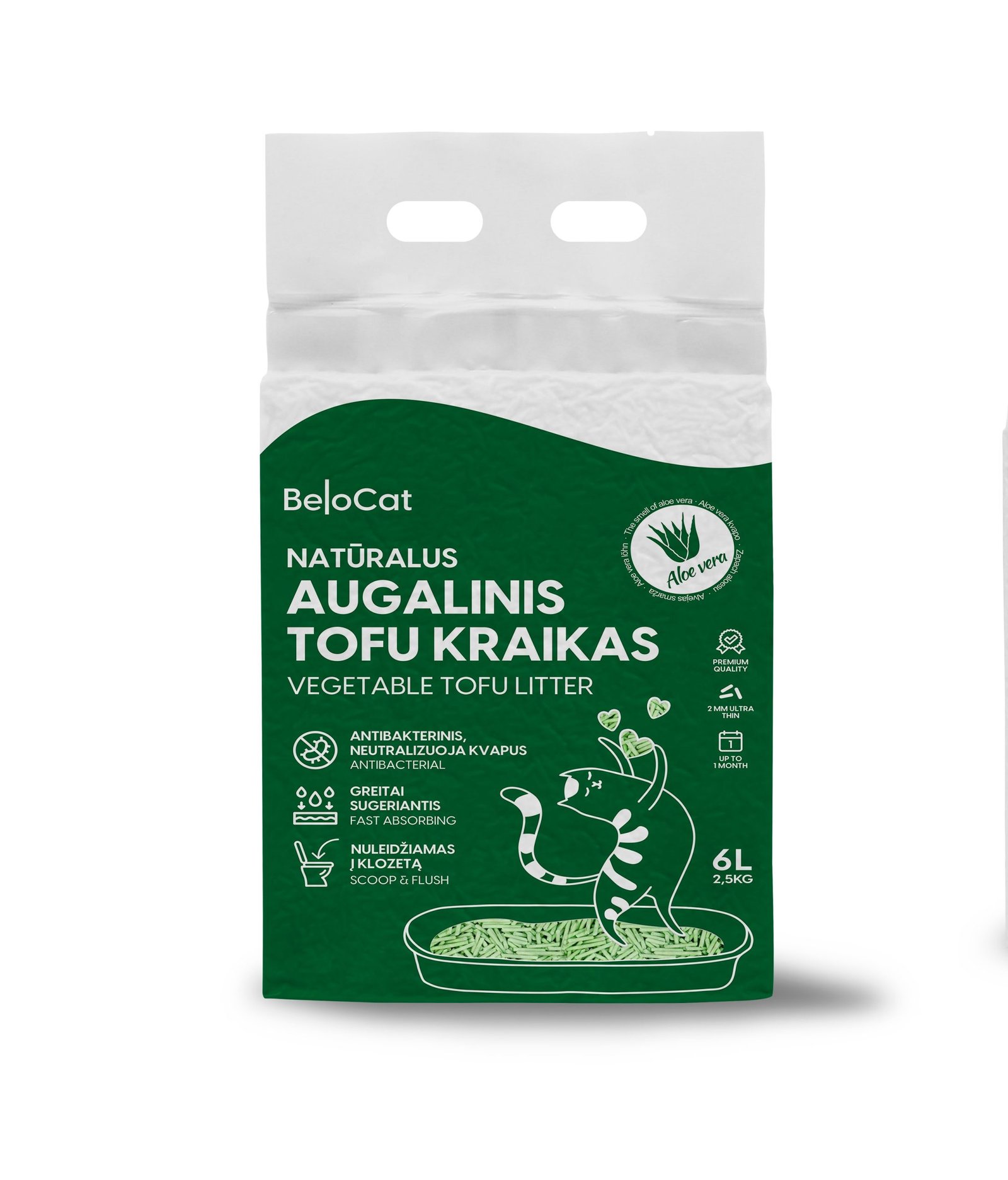 KAČIŲ KRAIKAS "Belocat" TOFU-6 L/2,5 Kg., (Aloe vera) 100% NATŪRALUS KRAIKAS KAČIŲ KRAIKAS "Belocat" TOFU-6 L/2,5 Kg., (Aloe vera) 100% NATŪRALUS KRAIKAS
